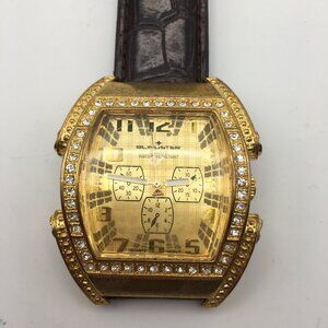 Blingster 5582 Watch Stainless Steel Back Water Resistant Japan Movement Leather